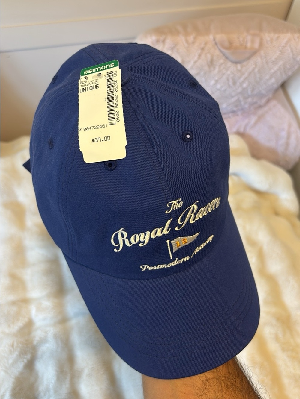 Navy 'Royal Racers' Embroidered Cap - Picture 3 of 6